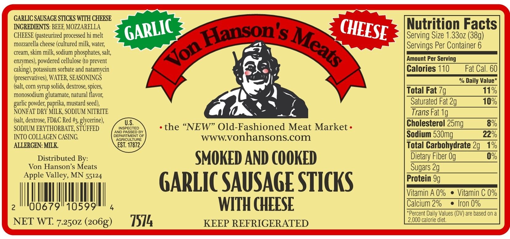 Garlic Cheese Snack Sticks - Image 2