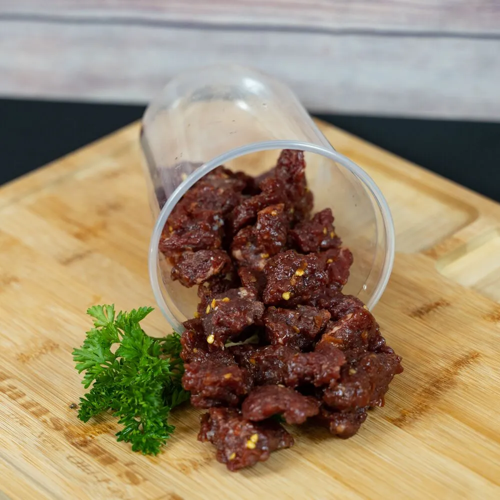 Sweet and Spicy Beef Jerky Nuggets
