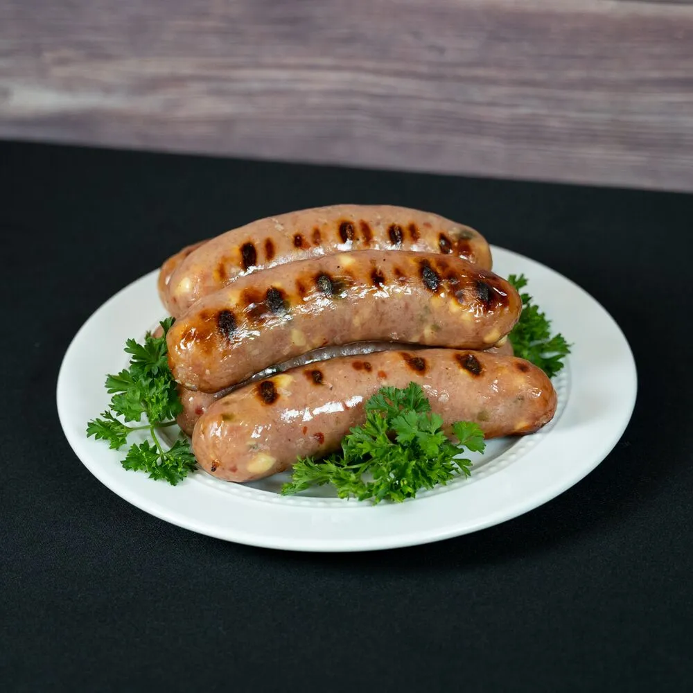 Cooked Jalapeno with Cheese Brats