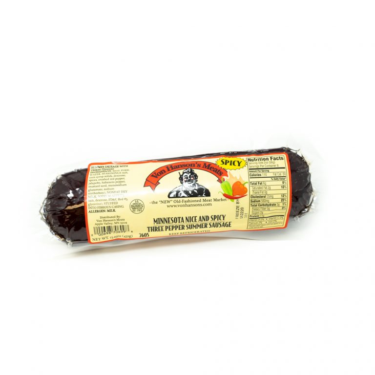 Nice and Spicy 3Pepper Summer Sausage shopvonhansons