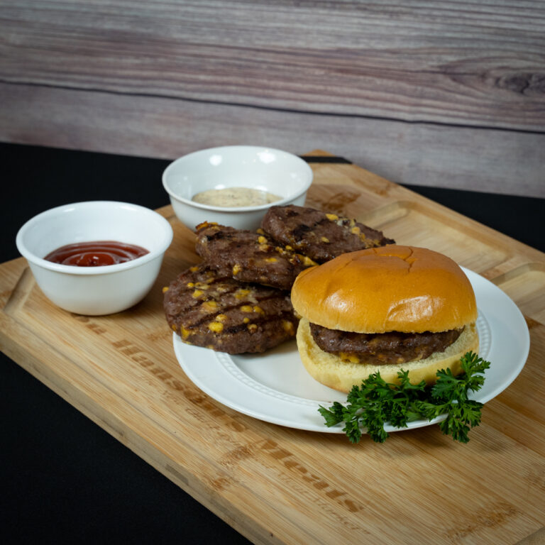 Beef, Bacon & Cheddar Cheese Patties shopvonhansons